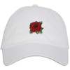 JLGUSA Red Rose Embroidered Dad Cap Hat Adjustable Polo Style