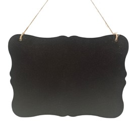 Wooden Double Sided Hanging Chalkboard Signs,Memo Message Sign, Vintage Erasable Message Board Sign with Hanging String for Wedding Kitchen Home Party Decoration