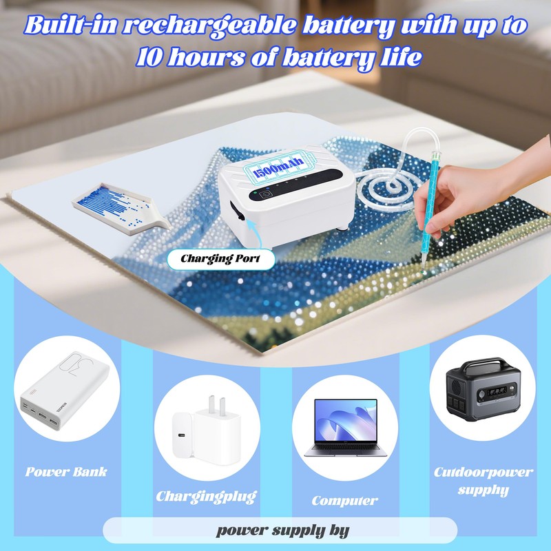 Mlife Electric Diamond Art Painting Pen, Rechargeable Vacuum Pump Diamond