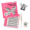 Gorgeous Olivia 88 Piezas Pestañas Postizas Kit Completo Rosa Chicle