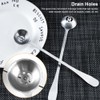 Olive Spoon with Drain Hole,Stainless Steel Pickle Spoon Slotted Spoon