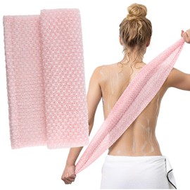 Japanese Exfoliating Towel, Extra Long Back Scrubber for Men Women