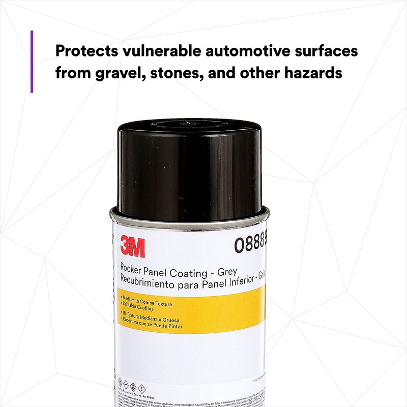 3M Rocker Panel Coating Aerosol Spray, 08889, 21 oz, Gray,