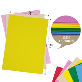 H.J. Immbir 58 Pack Foam Sheets Crafts, 12 x 8 Inch, Assorted 15 Colors 1mm Thick EVA Foam Paper Set for Crafts and DIY Arts