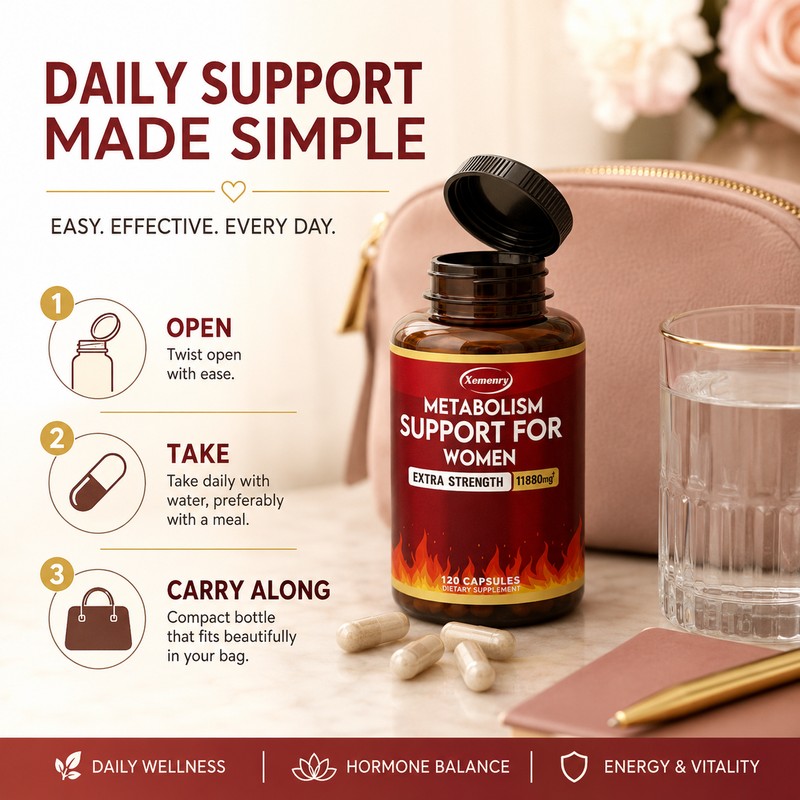 Metabolism Support Capsules for Women – 120 Count Daily Wellness