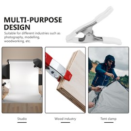 TOVINANNA Woodworking Clamps 3pcs chrome backdrop clamps pvc small clamps Wedding dress spring clamps Drum Key