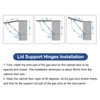 sourcing map 4Pcs Lid Support Hinges, 200N Gas Struts Soft