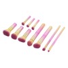 10PCS Travel Makeup Brushes Detachable Handle Powder Brush Set for