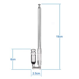 Bingfu 20-1300MHz Police Scanner Antenna 8 Sections Telescopic BNC Male Antenna 2-Pack Compatible with Uniden Whistler Radio Scanner Cobra Midland Portable Ham CB Radio