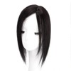 Straight Silk Base Human Hair Topper One Piece Side Parting
