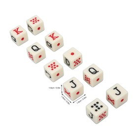 Spanish Dice, 20pcs Spanish Poker Dice 6-Square JQK Dice Plastic Table Game Dice for Playing Yahtzee/Farkle/Liar, Yellow