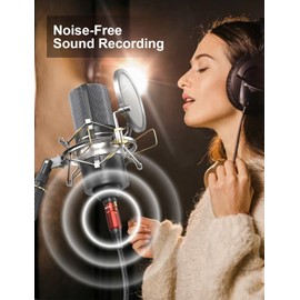 SOUNDFAM 3.5mm to XLR Premium Microphone Cable 10FT, 90 Degree Right Angle 3.5mm(TRS,1/8 Inch,Aux) Male to XLR Female Unbalanced Interconnection Cable for Microphone, Sound Card, Camcorder & More