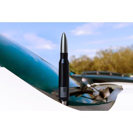 Gabearlly Car Truck Bullet Antenna Decoration Accessories Universal Replacement for GMC Sierra Chevy Silverado Dodge Ram 1500 2500 3500 Ford F150 F250 F350 Radio Accessories (Silver)