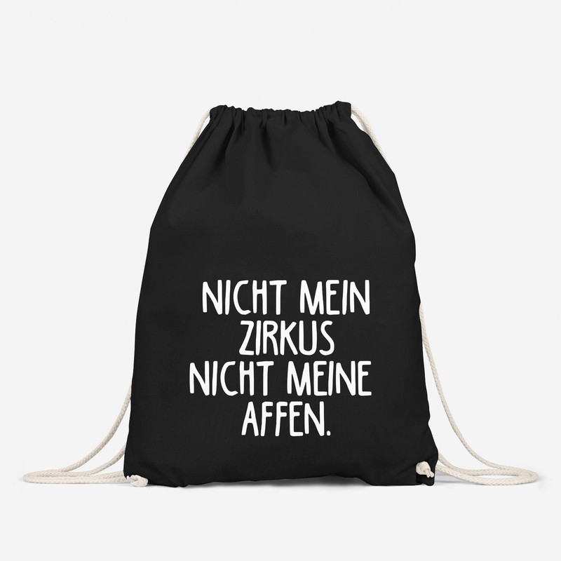 MoonWorks® Gym Bag with German Text "Nicht Mein Zirkus Nicht