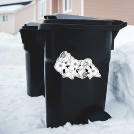 Extra Large 460mm 'Flower Bouquet' Permanent Sticker Decal for Cars/Windows/Bins/Walls (DW00132407)