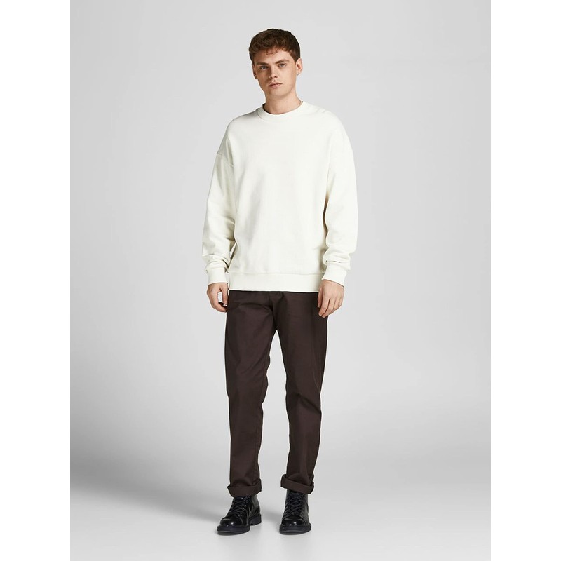 JACK & JONES Male Sweatshirt Classic, White (White/Reg Fit)