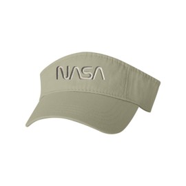 Go All Out One Size Khaki Visor NASA Worm Logo Embroidered Visor Dad Hat