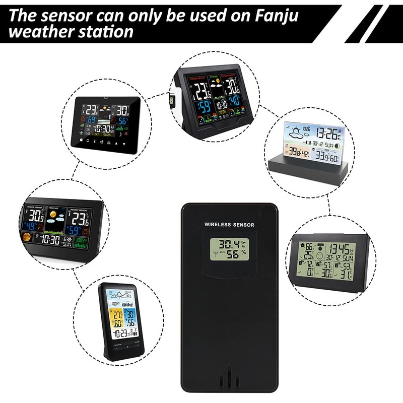 Temperature Humidity Sensor Meter Hygrometer Electronic Digital Thermometer in/Outdoor Used