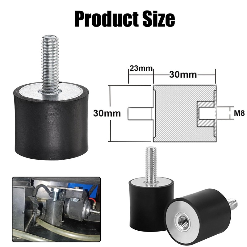 Sctmda Engine Mount Vibration Damper M8 Pack of 4 Anti