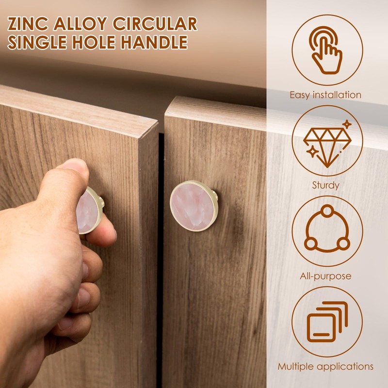 LYIYEYAN 8Pcs Drawer Knob Set, Zinc Alloy Dresser Pull with
