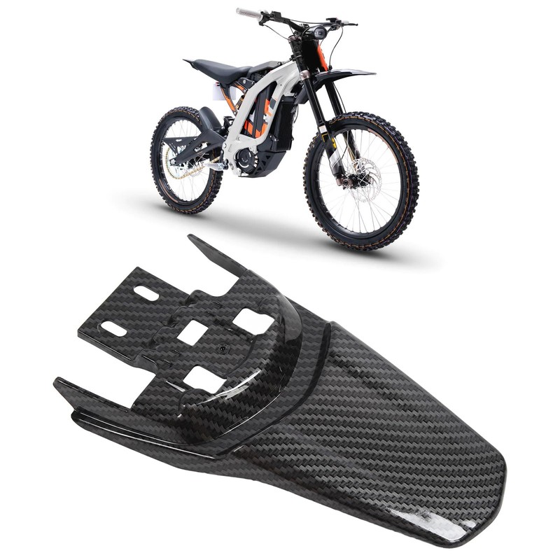 Motorcycle Rear Mudguard, Protective Carbon Fibre Pattern, Sturdy Rear Fender