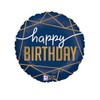 burton+BURTON 18" Happy Birthday Navy Blue