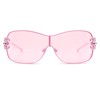 VANLINKER Wrap Around Y2K Sunglasses for Women Men Trendy Oversized