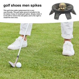 Golf Spikes Replacement | Golf Cleats Replacement - Anti-Slip Studs with Wrench Stable Sports Accessories for Running Field Trail Road Jumping Training Sprinting