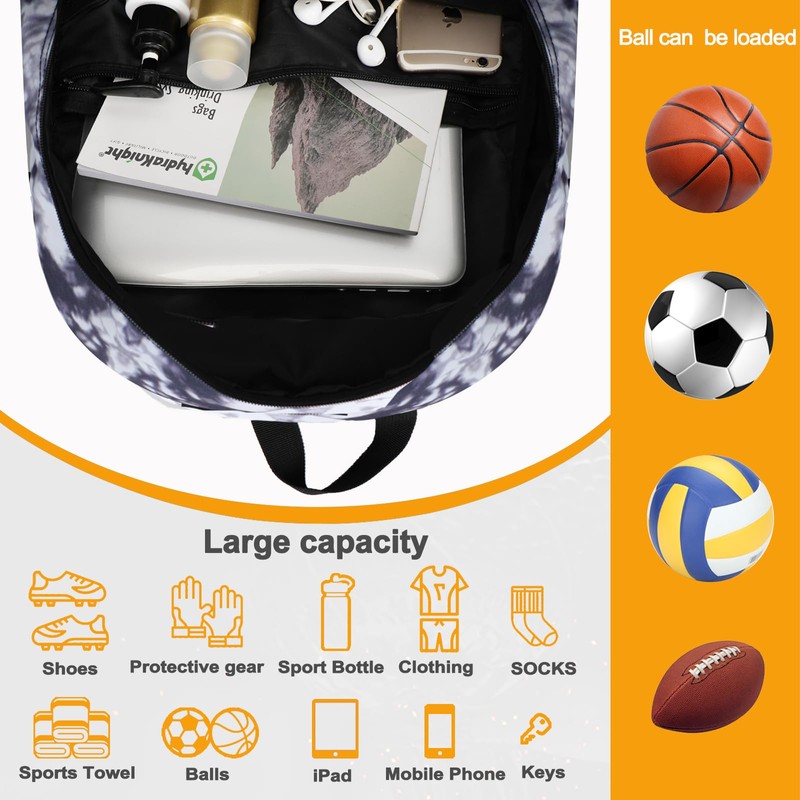 Goloni Soccer Backpack,Basketball bag with Ball Compartment & Shoe Compartment,Backpack
