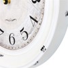 Yosemite Home Decor Circular Iron Wall Clock, White Frame, White