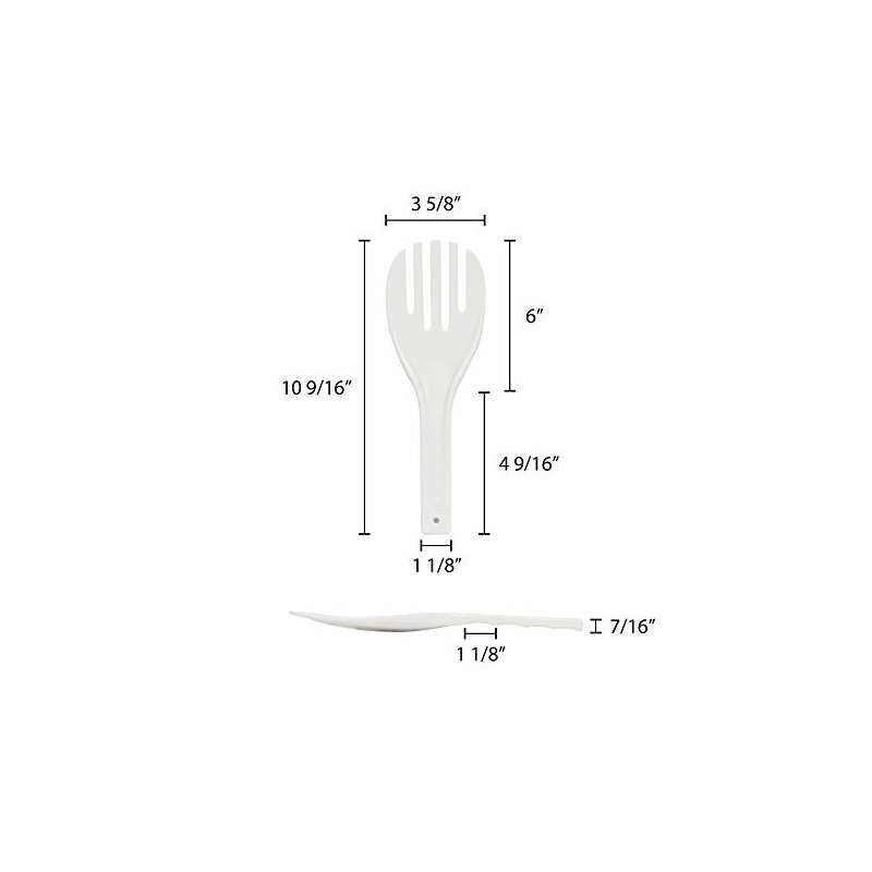 Thunder Group 10-1/2-Inch Plastics Rice Spatulas, Jumbo, White