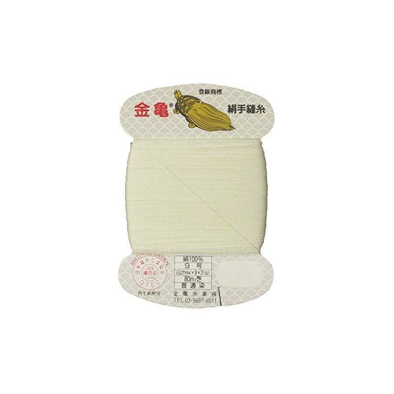 Hand Sewing Thread "Silk Thread No. 9 80 m Card