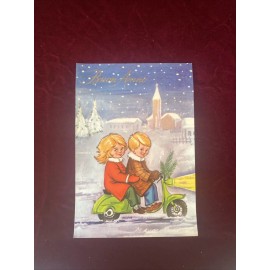 Vintage postcard "Happy new year" in Italian