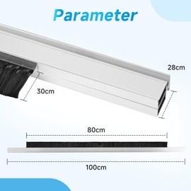 YUCHENGTECH Anti-Static Brush Static Elimination Brush Electrostatic Eliminator Static Remover for Industrial Printing Plastic Film (1m)