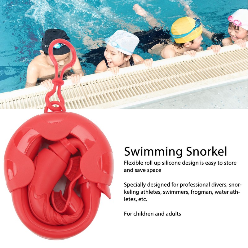 Dry Snorkel Full Silicone Soft Portable with Storage Box Snorkel