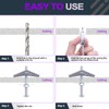 Swpeet 120Pcs 30 Set 1/8 Inch Toggle Bolts and Wing