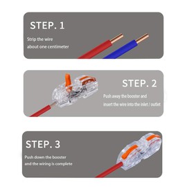 Compact Plug-In Terminals, CTRICALVER SPL-1 Connection Clamp Lever Nuts Set, Push Cable Connector Assortment Quick Terminal Block Splice Connector (Red, 26 Pieces)
