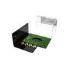 Better Display Cases Acrylic Rugby Ball Display Case Gold Risers