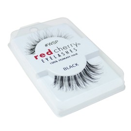Red Cherry 100% Human Hair False Eye Lashes Fake Eye Lashes #WSP Wispy 12 Pack
