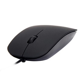Slim USB Wired Optical Mouse – 1600 DPI Silent Click, 3-Button High-Precision Ergonomic Design – Compatible with Windows PC, Laptop, Desktop, Notebook (Black)