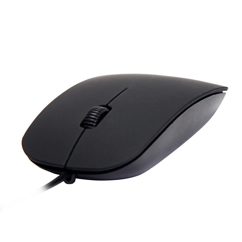 Slim USB Wired Optical Mouse – 1600 DPI Silent Click,