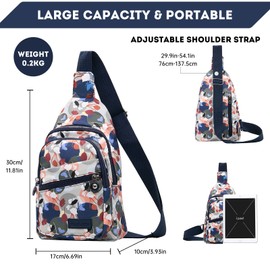 Long Keeper Sling Chest Bag - Crossbody Sling bag for Women Men Waterproof Shoulder Bag Daypack Small Backpack for Travel Hiking Running Sports