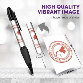 Destination Vinyl ltd Beautiful and comfortable Set of 2 Matching Pens - Thailand Asia Bangkok Travel Map #4536