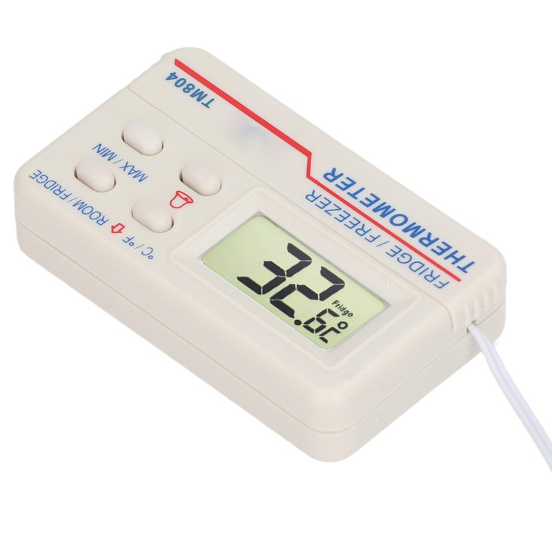 Refrigerator Thermometer Digital Fridge Freezer Temperature Meter Magnetic Back with