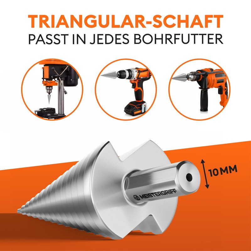 MEISTERGRIFF® Step Drill [15 Steps | Diameter 4-32 mm] for