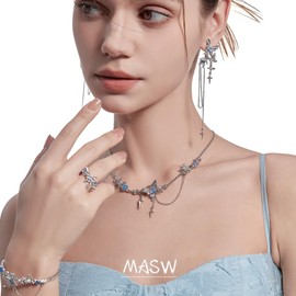 Stylish long tassel earrings Elegant butterfly pendant earrings for women (M2935001)