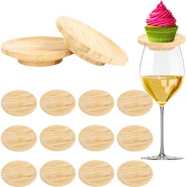14 Pcs Wine Glass Charcuterie Topper Wine Glass Topper Coasters Plate Mini Charcuterie Boards for Wine Glass Toppers Family Gatherings Restaurants Bars Supplies