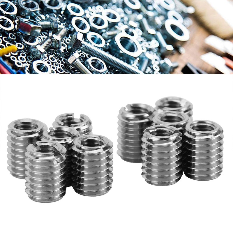 EBTOOLS 10 Piece Threaded Insert Kit Reducing Nut Stainless Steel