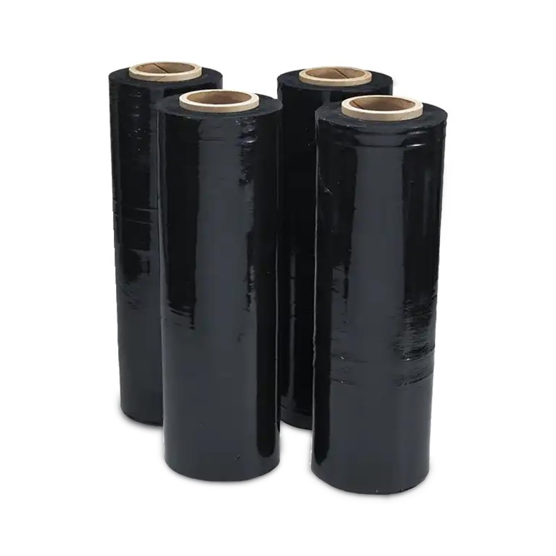 Black Pallet Stretch Wrap Extra Long Roll Standard Core Thick