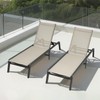 VEVOR Outdoor Chaise Lounge Chair, 400 lbs Weight Capacity, Foldable